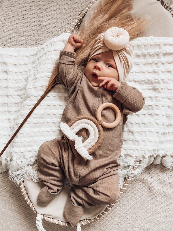 Kust Voorkomen in stand houden Smallstuff - Baby pyjamas in merino wool - Powdered | Mon Coton